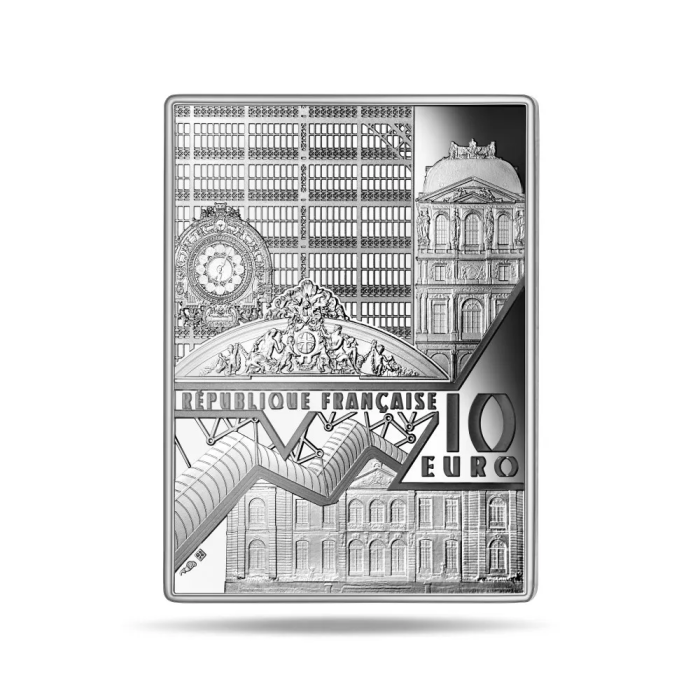 Moneta da argento colorato 10 euro Francia 2023 - Capolavori del Museo: Ragazza che fischietta - immagine 2