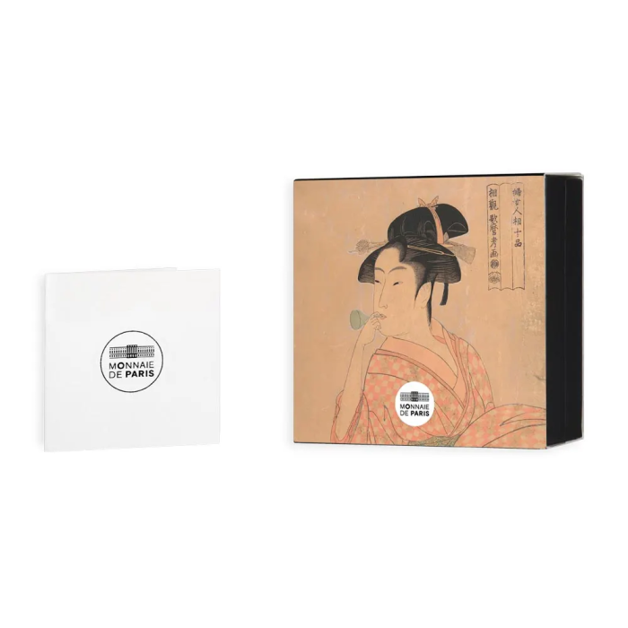 Moneta da argento colorato 10 euro Francia 2023 - Capolavori del Museo: Ragazza che fischietta - immagine 3