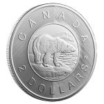 Серебряная монета 2 доллара Канада 2023 - Белый медведь