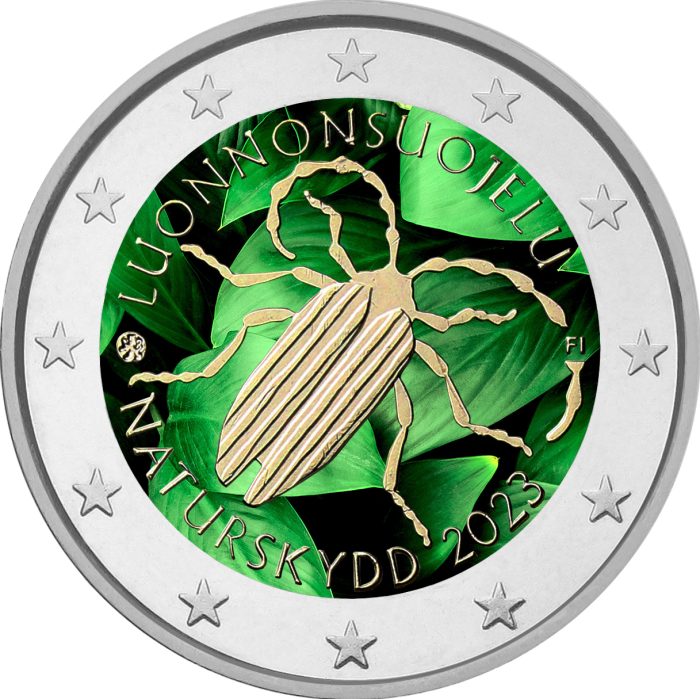 Moneda de 2 euros color Finlandia 2023 - 100 aniversario de la primera ley de protección de la naturaleza de Finlandia - Imagen 1