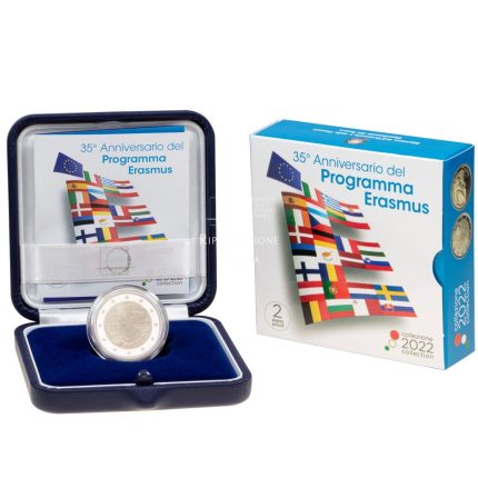 2 euro Italy 2022 - 35th anniversary of the Erasmus program PROOF