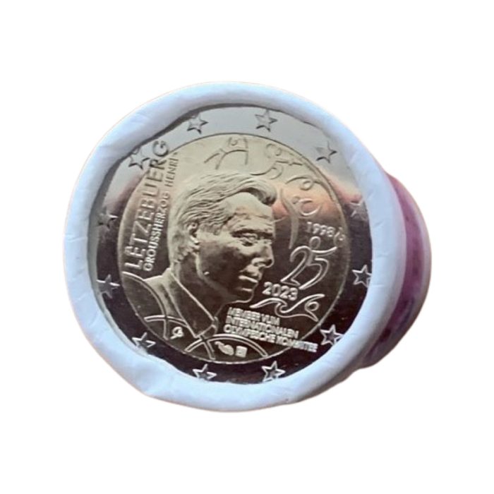 Rollo 2 Euro Luxemburgo 2023 - Gran Duque Enrique Miembro del Comité Olímpico Internacional - Imagen 1