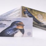 2 евро Эстония 2023 - Деревенская ласточка BU в карточке