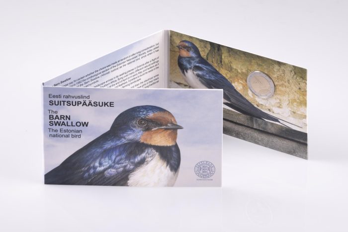 Pääsuke mündikaart 2 euro Estonia 2023 - Rondine FDC in card - immagine 1