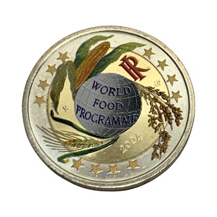 Moneta 2 euro colori 2004 Italia - Programma Alimentare Internazionale