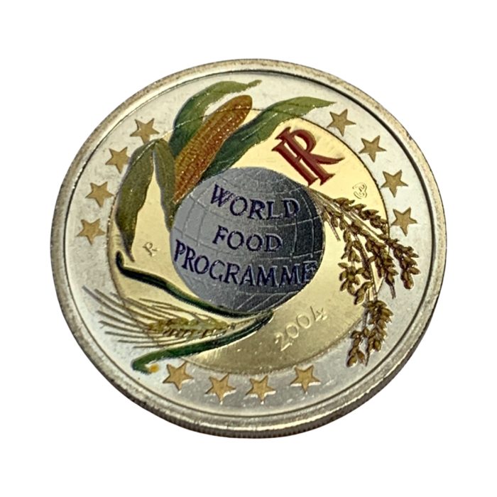 Moneta 2 euro colori 2004 Italia - Programma Alimentare Internazionale - immagine 1
