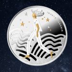 Moneda de plata Letonia 2023 - Poeta Imants Ziedonis ("Stardust")