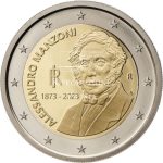 РОЛЛ 2 евро Италия 2023 - 150 лет со дня смерти писателя Алессандро Мандзони — изображение 2