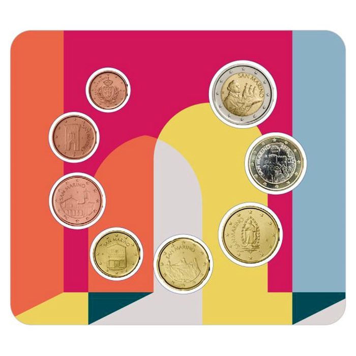 Juego de monedas euro banco San Marino 2023 BU - Imagen 2