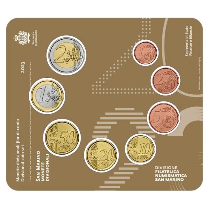 Juego de monedas euro banco San Marino 2023 BU - Imagen 3