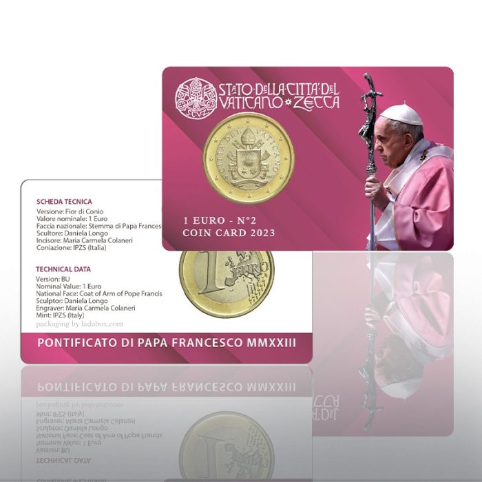 1 euro Vaticano 2023 - Papa Francisco Emisión N° 2 - Imagen 1