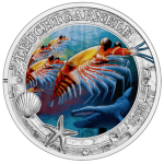 Värviline münt 3 eurot Austria 2023 – Helendav mereelu "Antarktika krill"