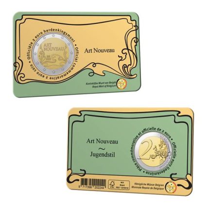 2 euron Belgia 2023 - Art Nouveau kortissa (FR-versio + NL-versio)