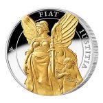 Moneta Argento Dorato da 1 Sterlina Sant'Elena 2022 – Queen's Virtues: Justice