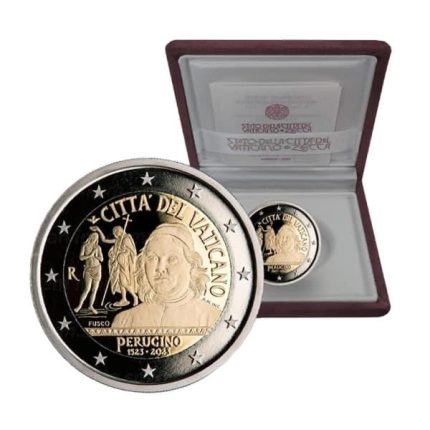 2 euros Vaticano 2023 - 500 aniversario de la muerte de Pietro Perugino en caja PROOF