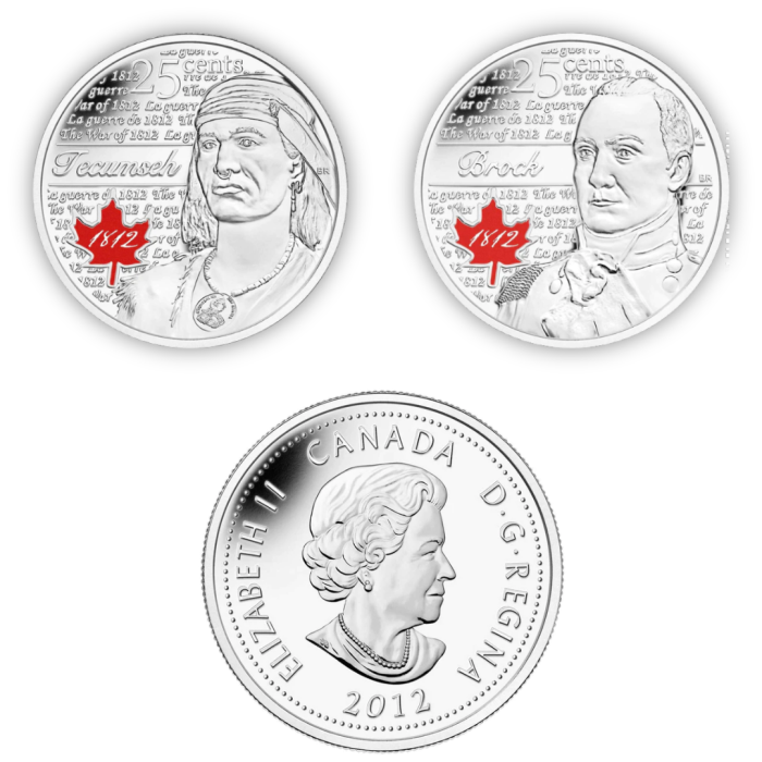 Mündikomplekt 0.25$ Kanada 2012-2013 – 1812. aasta sõda - Image 2