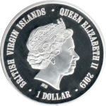 1$ British Virgin Islands 2019 - Bald Eagle - Image 2