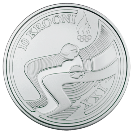 Moneta d'argento da 10 corone Estonia 2010 – Olimpiadi invernali di Vancouver