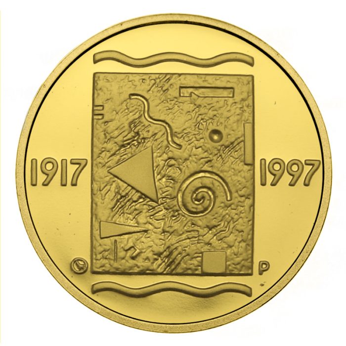 Moneda de oro 1000 marcos Finlandia 1997 - 80 años de independencia de Finlandia - Imagen 2