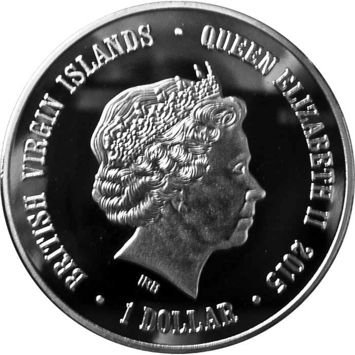 1$ Islas Vírgenes Británicas 2015 - Jaguar - Imagen 2
