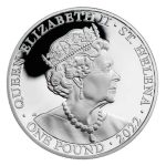 Moneta Argento Dorato da 1 Sterlina Sant'Elena 2022 – Queen's Virtues: Justice - immagine 2