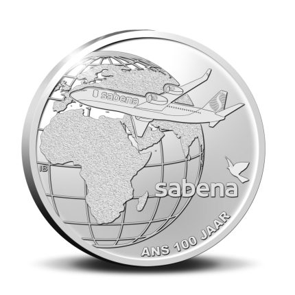 Серебряная монета 20 евро Бельгия 2023 - 100-летие авиакомпании "Sabena"