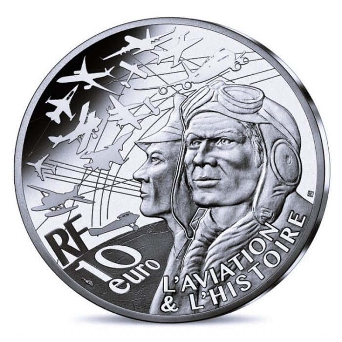 Moneda 10 Euros Plata Francia 2023 – Caza Curtiss P-40 - Imagen 2