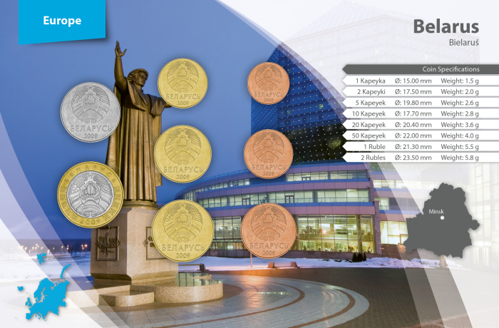 Belarus_(Republic)_1991-date_52858_back Juego de monedas - Bielorrusia - Imagen 2