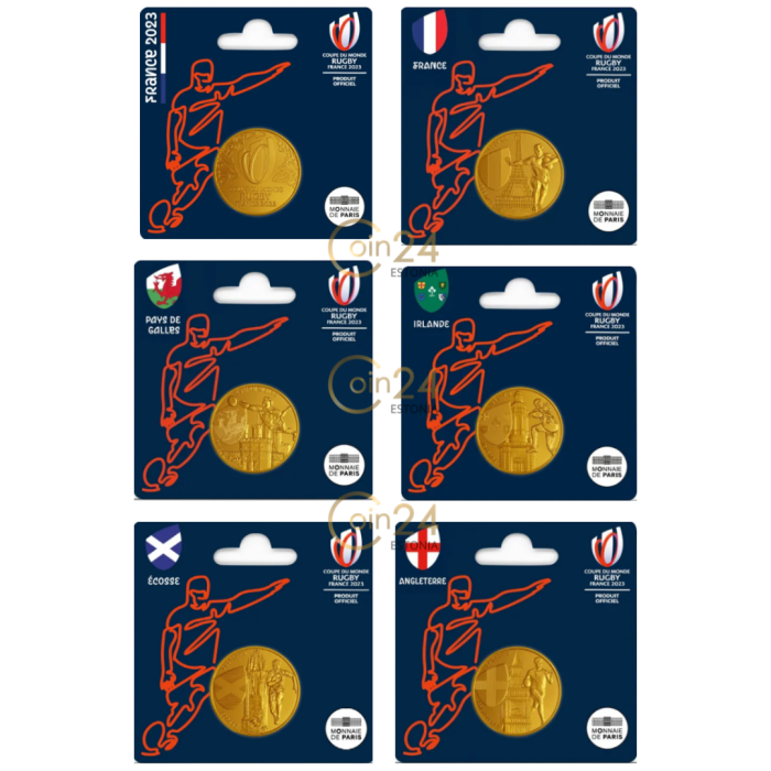 Set monete 1/4 euro Francia 2023 - Mondiali di rugby 2023 - immagine 2