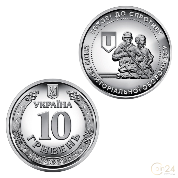 10 grivna Ucraina 2022 - Forze di difesa territoriale delle forze armate dell'Ucraina - immagine 1