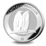 Moneta d'argento 1 sterlina TAB 2023 - Pinguino imperatore