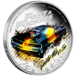 Moneda de plata de color Niue 2023 de $2 - Fast & Furious: Cuarto de milla a la vez