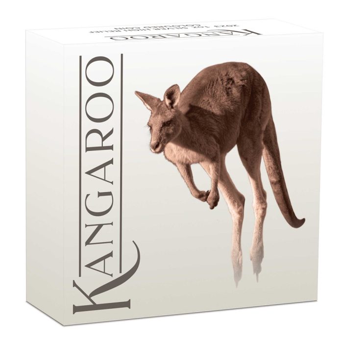 Moneda Plata Coloreada $1 Australia 2023 - Canguro - Imagen 4