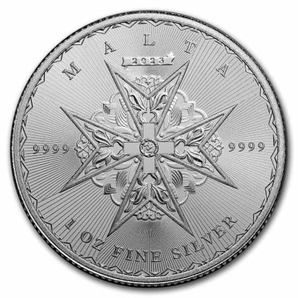 Moneda de plata 5 euros Malta 2023 – Cruz de Malta
