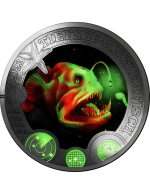 Colored coin 3 euro Austria 2023 – Luminous Marine Life “Anglerfish”