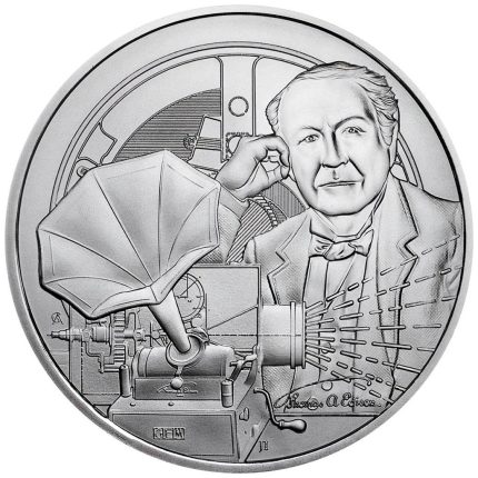 Серебряная монета $2 Ниуэ 2023 — Томас Эдисон
