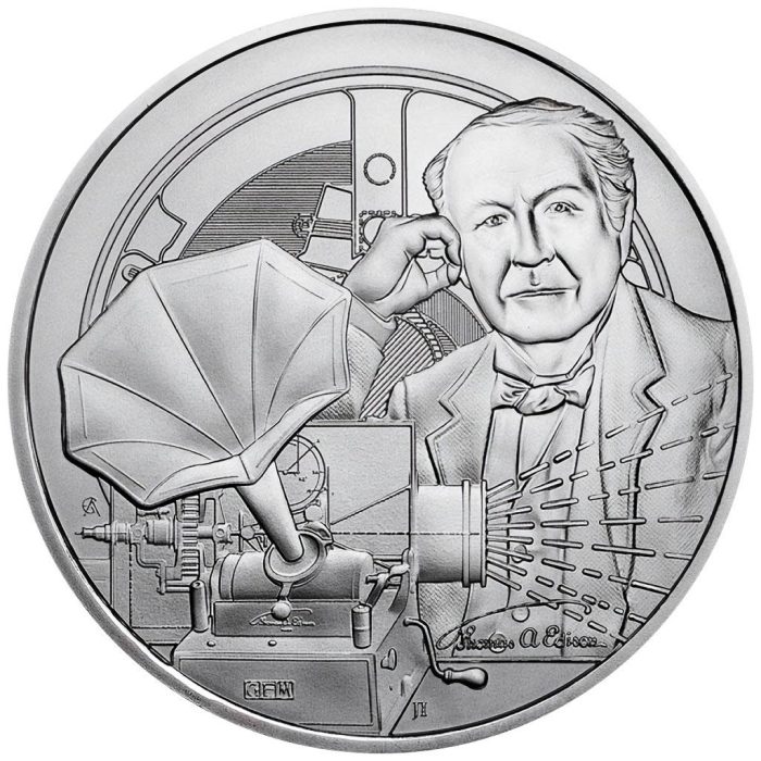 Moneda de plata $2 Niue 2023 – Thomas Edison - Imagen 1