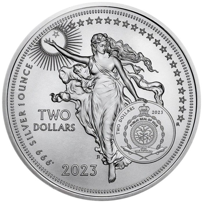 Moneda de plata $2 Niue 2023 – Thomas Edison - Imagen 2