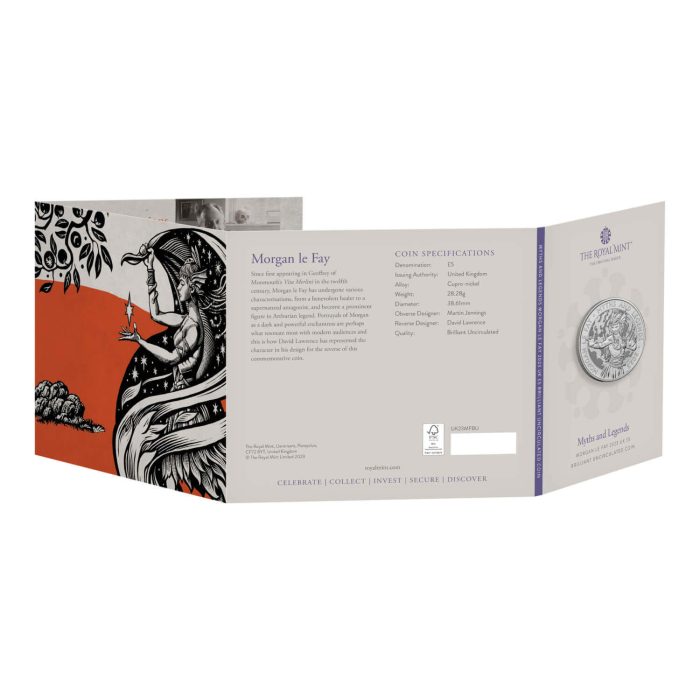 5 libras Reino Unido 2023 - Mitos y leyendas británicas: El Hada Morgana - Imagen 5
