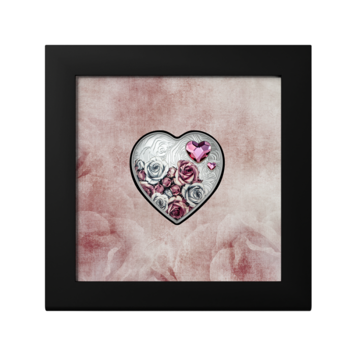 Moneta d'argento da $ 5 Isole Cook 2024 - Cuori d'argento: Rose - immagine 3