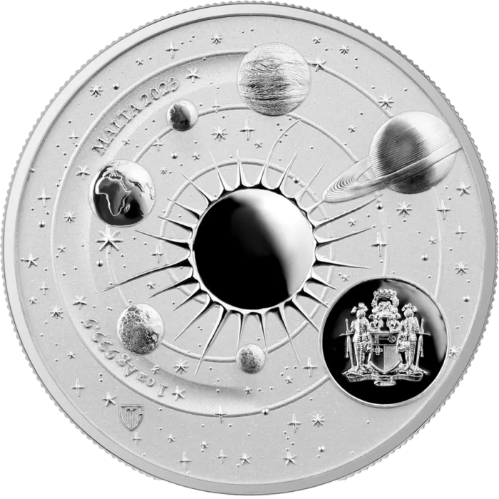 Moneda de plata 5 euros Malta 2023 - Nicolás Copérnico - Imagen 2