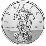 Silver coin 1£ Gibraltar 2023 – Justice