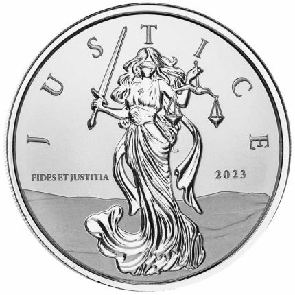 Silver coin 1£ Gibraltar 2023 – Justice
