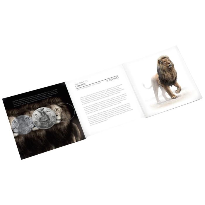 Hõbemünt 5 ZAR Lõuna-Aafrika Vabariik 2022 – Suur Viisik: Lõvi - Image 4