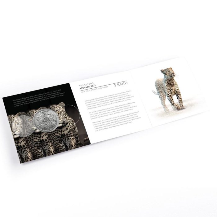 Hõbemünt 5 rand Lõuna-Aafrika Vabariik 2023 – Suur Viisik: Leopard - Image 4