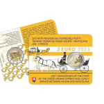 2 euro Slovacchia 2023 - Posta cavalli Bratislava-Vienna BU