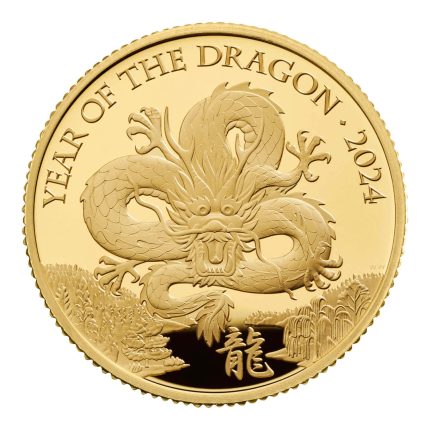 Золотая монета 25 фунтов Великобритания 2024 – Год дракона 1/4 oz Proof