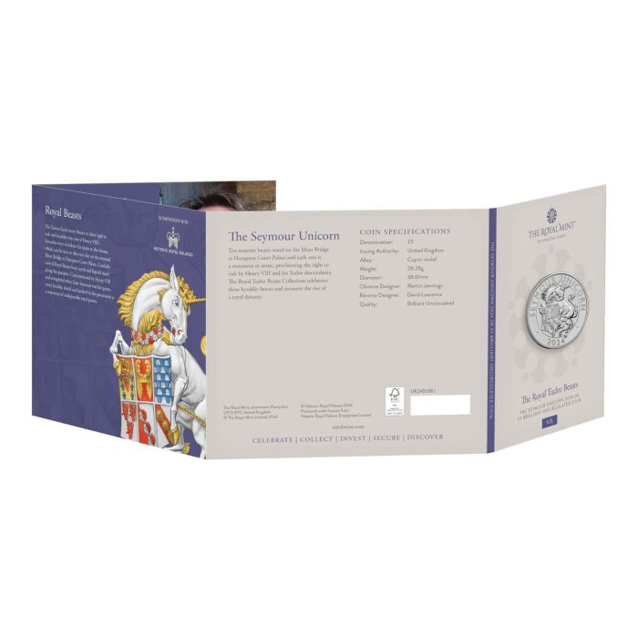 5 libras Reino Unido 2024 – Bestias Reales Tudor: El Unicornio de Seymour - Imagen 4