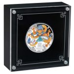 Цветная серебряная монета 1$ Австралия 2024 — Год Дракона 1 oz Proof — изображение 4