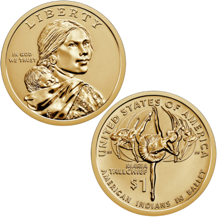1 dólar estadounidense 2023 Pueblos Indígenas de EE.UU. – Maria Tallchief